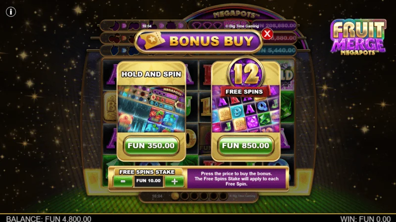Fruit Merge Megapots – boonuse ostmise aken