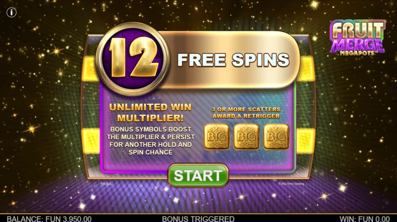 Fruit Merge Megapots – Free Spinsi käivitamine
